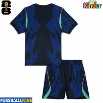 Brasilien Auswärts Trikotsatz Kinder WM 2026 Kurzarm (+ Kurze Hosen)